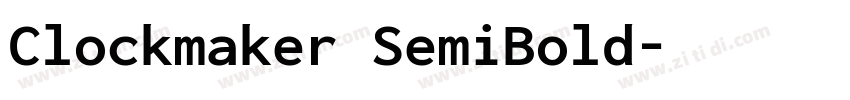 Clockmaker SemiBold字体转换